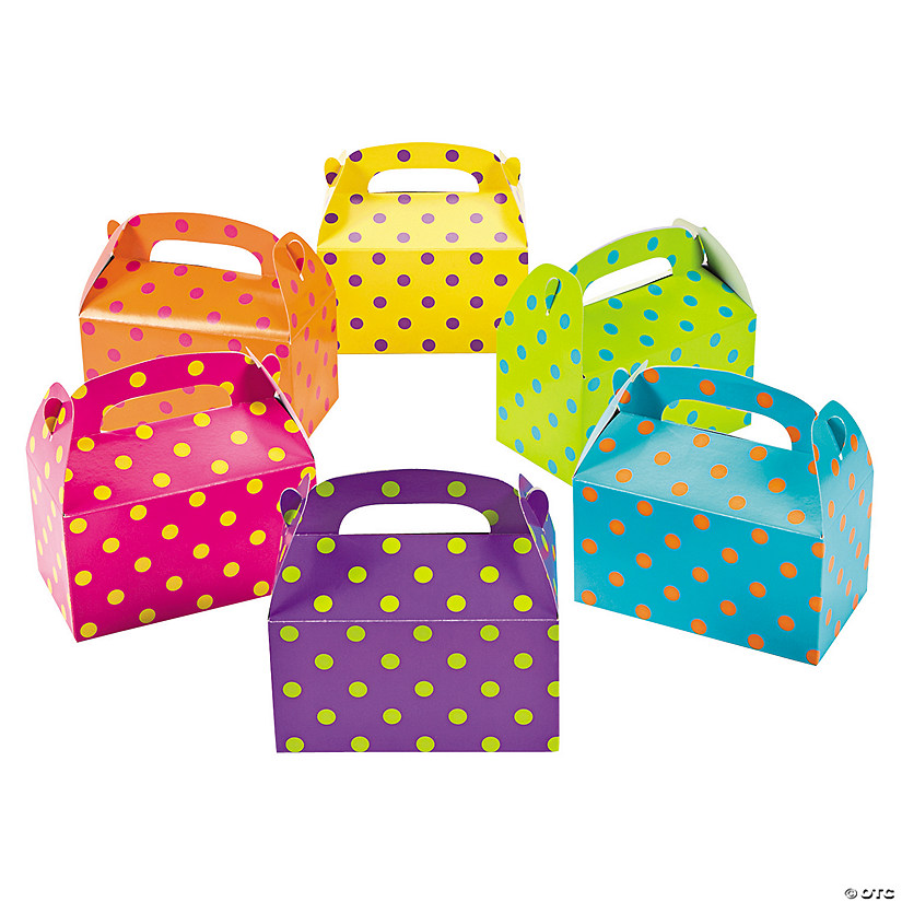 Bright Polka Dot Favor Boxes 12 Pc. Oriental Trading