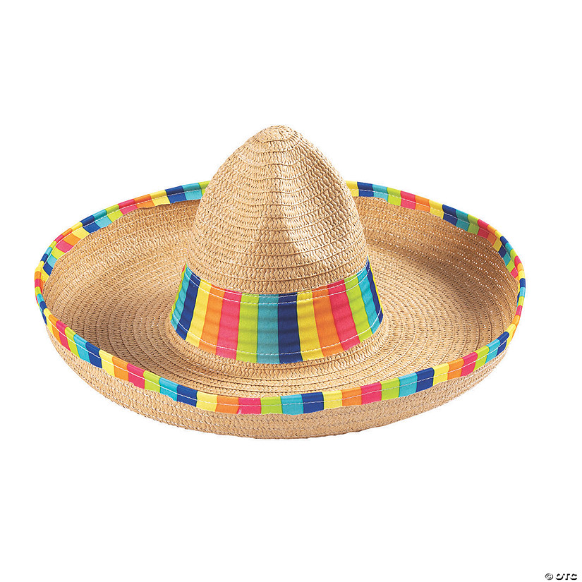 Bright Stripe Sombreros - 12 Pc. Image
