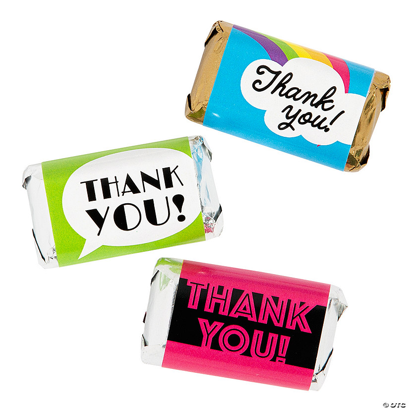 Bright Thank You Mini Candy Bar Labels &#8211; 30 Pc.  Image