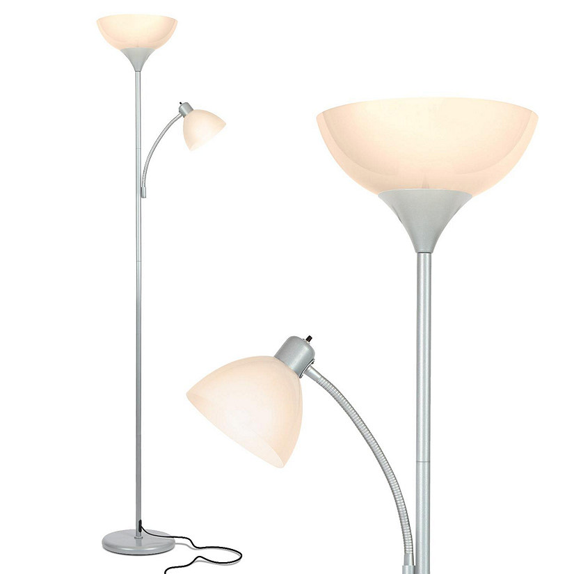 BRIGHTECH 72" SKY DOME SILVER FLOOR LAMP Image
