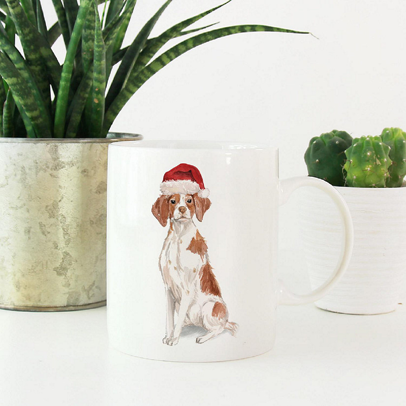 Brittany Santa Hat Ceramic Mug Image