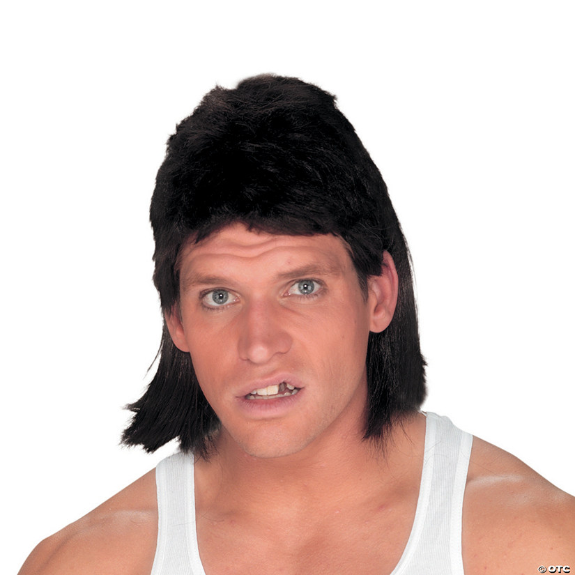 Brown Straight Hair Mullet Wig - Discontinued