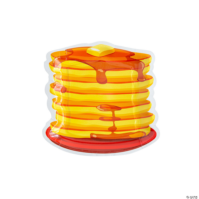 Brunch Party Pancake Stack Paper Dessert Plates &#8211; 8 Ct. Image