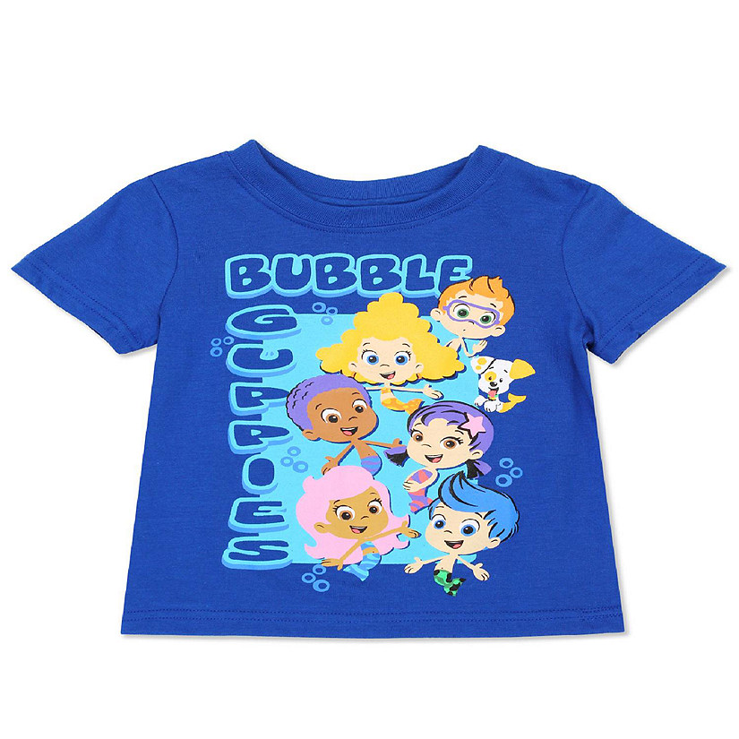 Bubble Guppies Toddler Boys Short Sleeve Tee (3T, Blue/Multi) Image