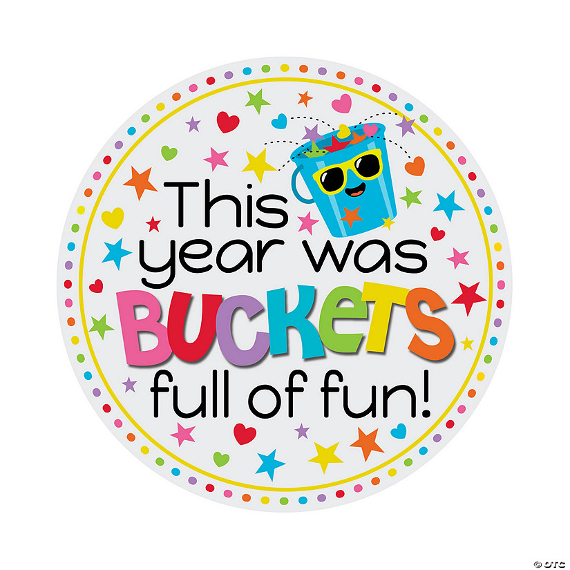 Buckets of Fun End of Year Stickers &#8211; 12 Pc. Image