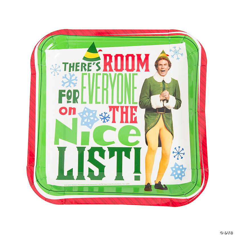 Buddy the Elf&amp;#8482; Square Dinner Plates - 8 Ct. Image