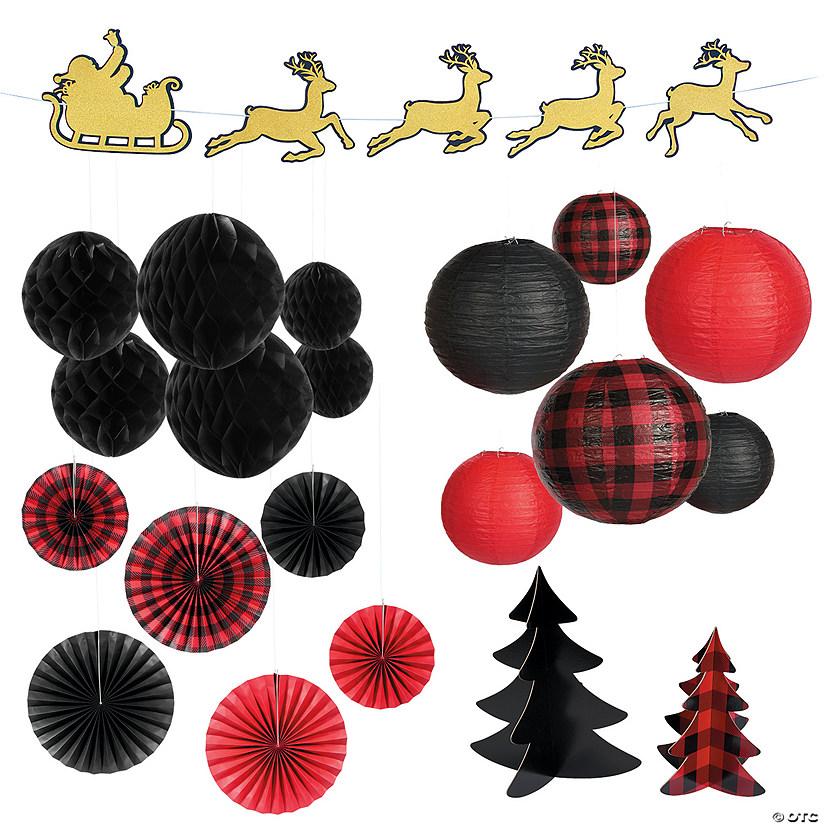 Buffalo Plaid Christmas Decorating Kit - 26 Pc. Image