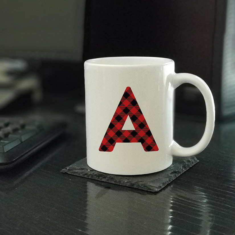 Buffalo Red Plaid Letter A ceramic mug Image