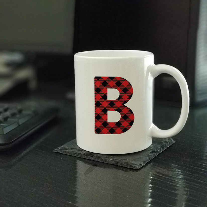 Buffalo Red Plaid Letter B ceramic mug Image