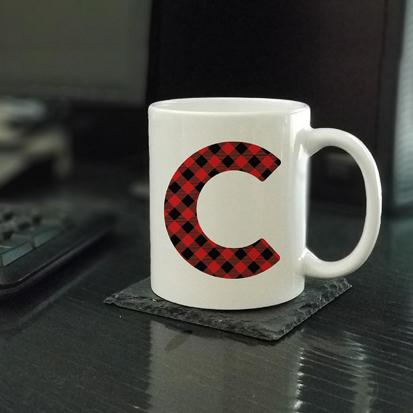 Buffalo Red Plaid Letter C ceramic mug Image