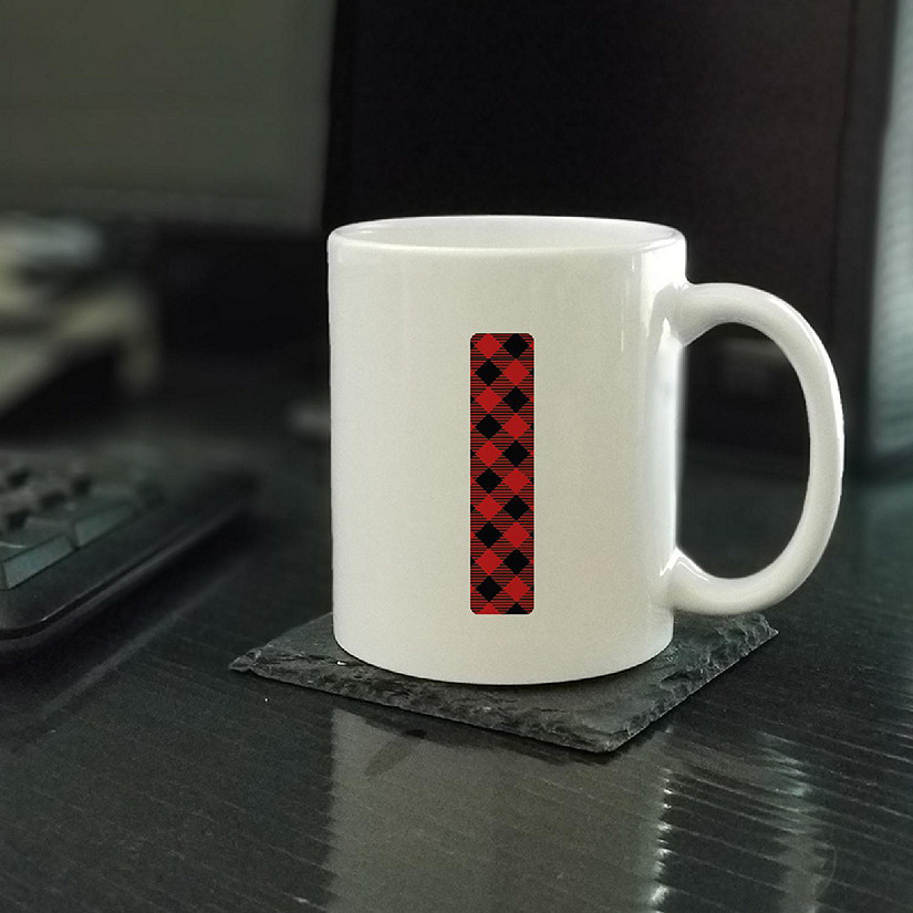 Buffalo Red Plaid Letter I ceramic mug Image