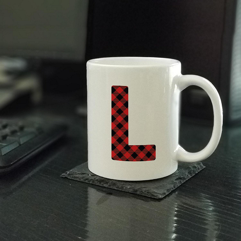 Buffalo Red Plaid Letter L ceramic mug Image