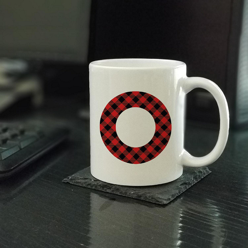 Buffalo Red Plaid Letter O ceramic mug Image