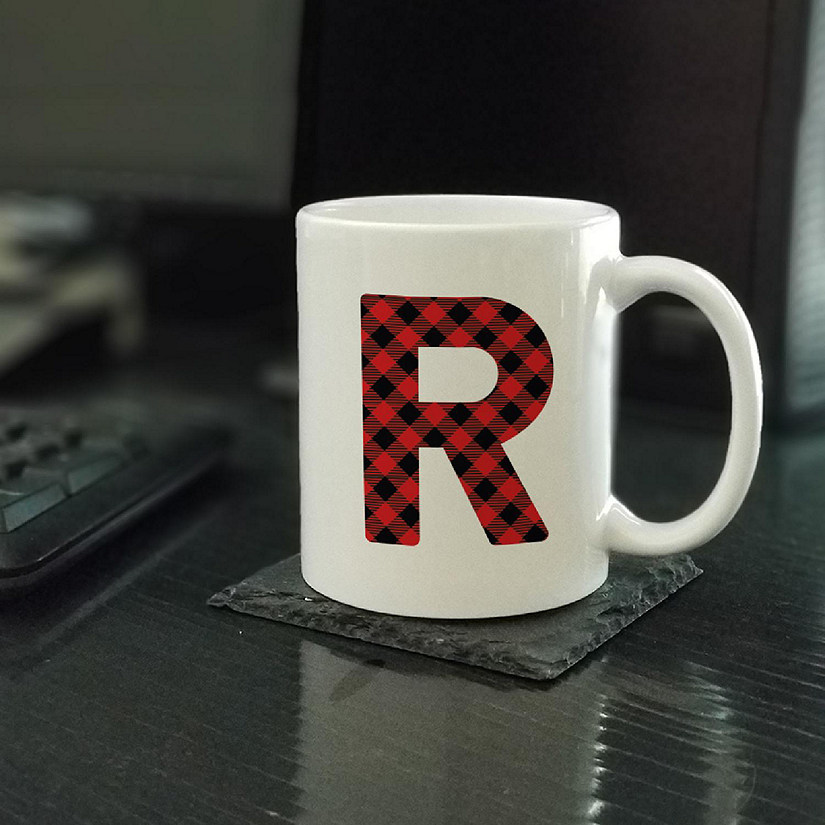 Buffalo Red Plaid Letter R ceramic mug Image