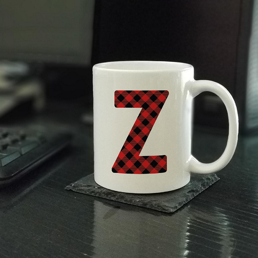 Buffalo Red Plaid Letter Z ceramic mug Image
