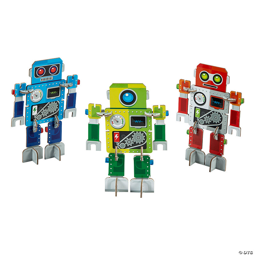 Buildable Robots Toy Set - Makes 3 Image