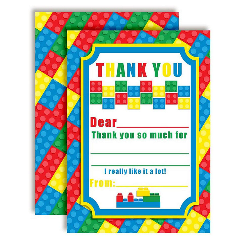 Building Blocks Thank You 20pc. by AmandaCreation | Oriental Trading