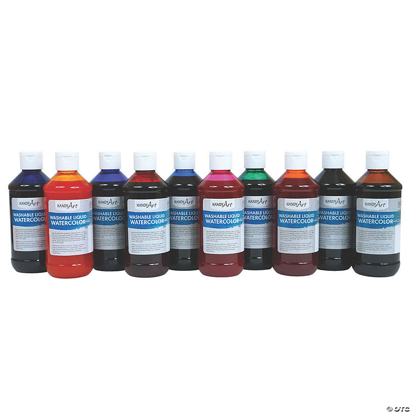 Bulk 10 Pc. Liquid Watercolor Paint - 10 Colors per Set Image