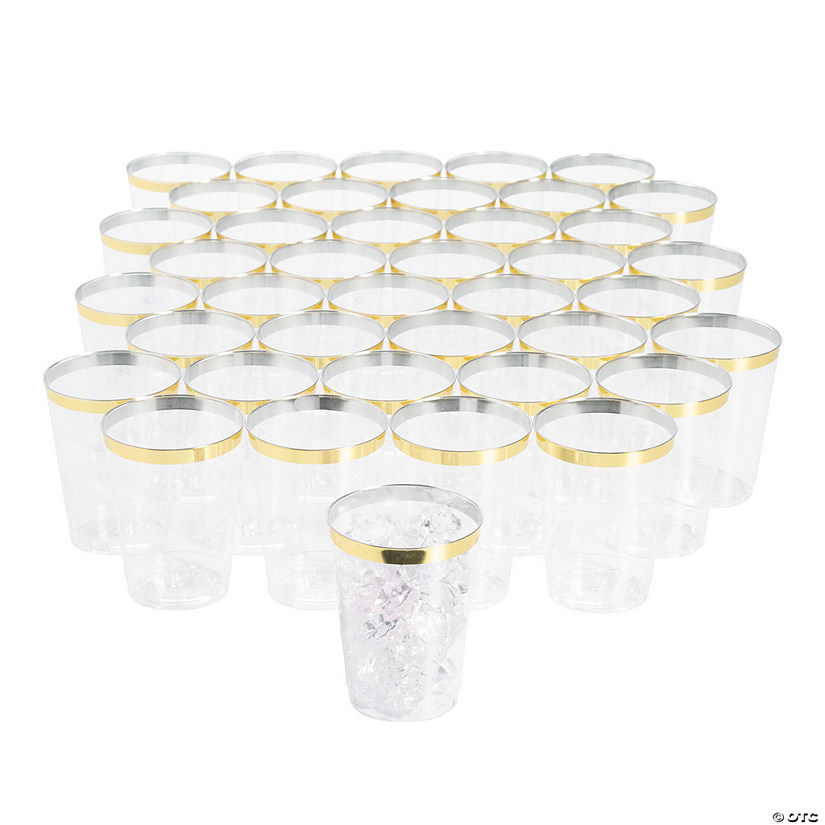 Bulk 100 Ct. Premium GoldTrim Cups Oriental Trading