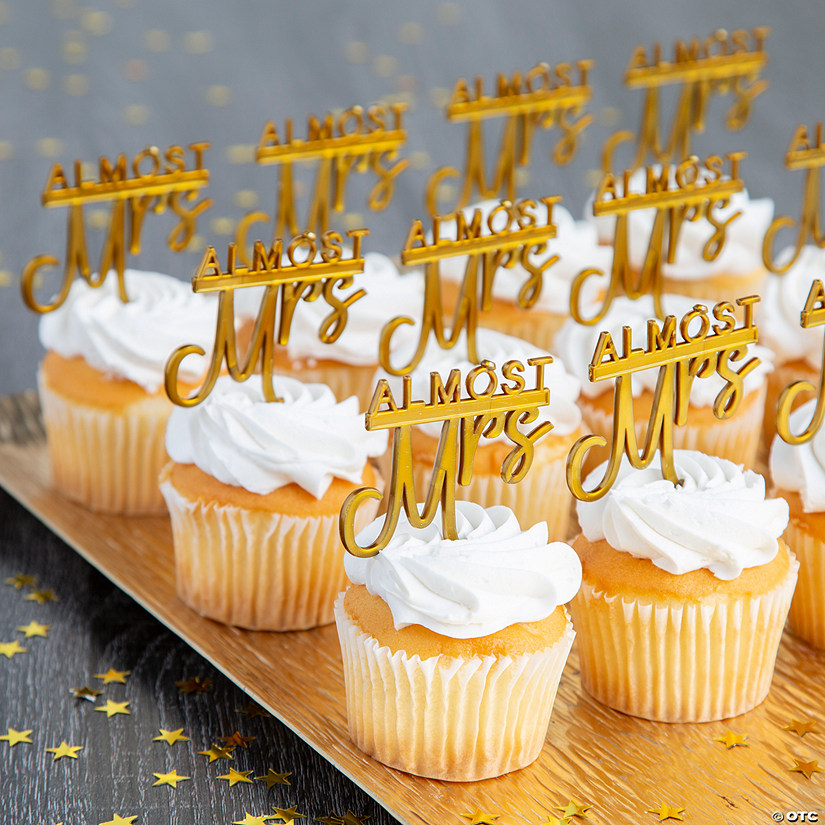 Bulk 100 Pc. Almost Mrs. Cupcake Toppers Oriental Trading