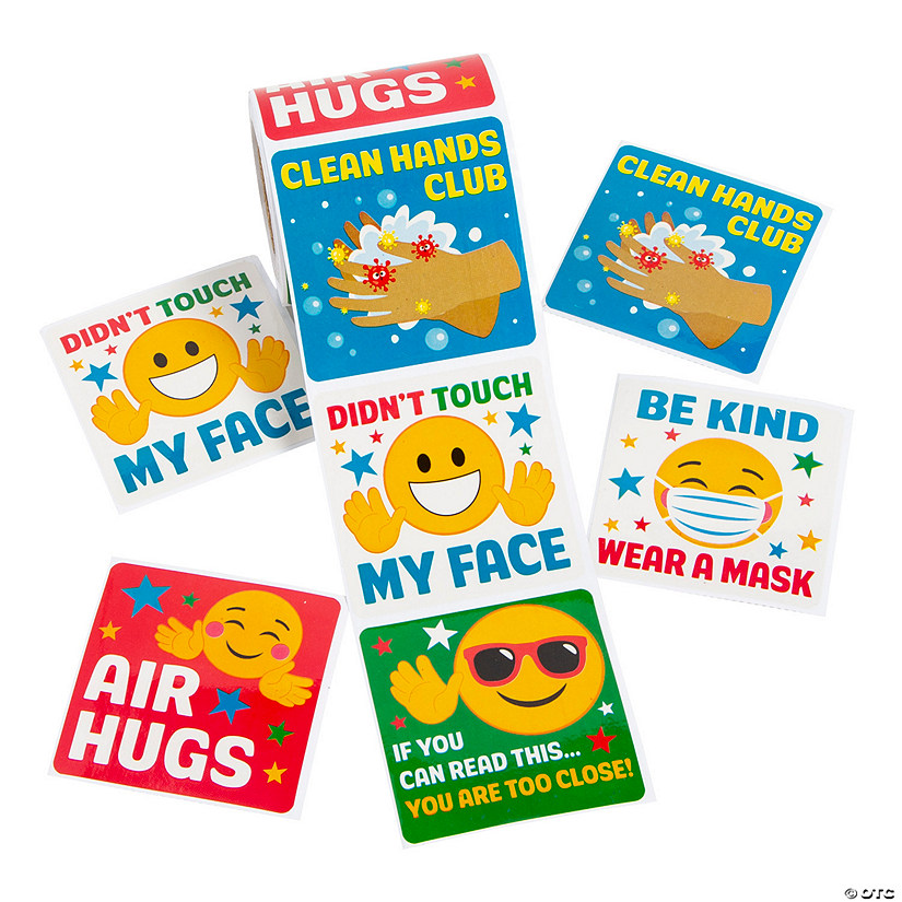 Bulk 100 Pc. I Practiced Social Distancing Stickers Image