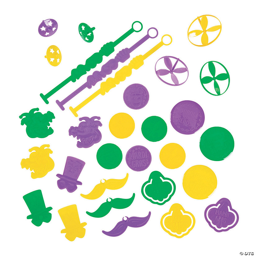 Bulk 100 Pc. Mardi Gras Toy Assortment Image