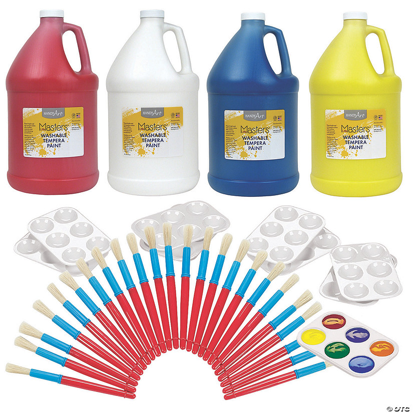 Bulk 100 Pc. Tempera Gallon Painting Kit for 48