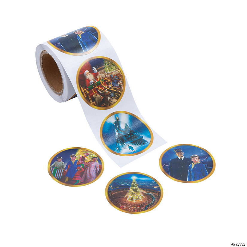 Bulk 100 Pc. The Polar Express&#8482; Characters Sticker Roll Image