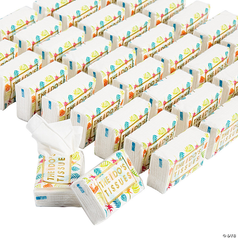 Bulk 100 Pc. Tropical Print Tissue Favor Packs Image