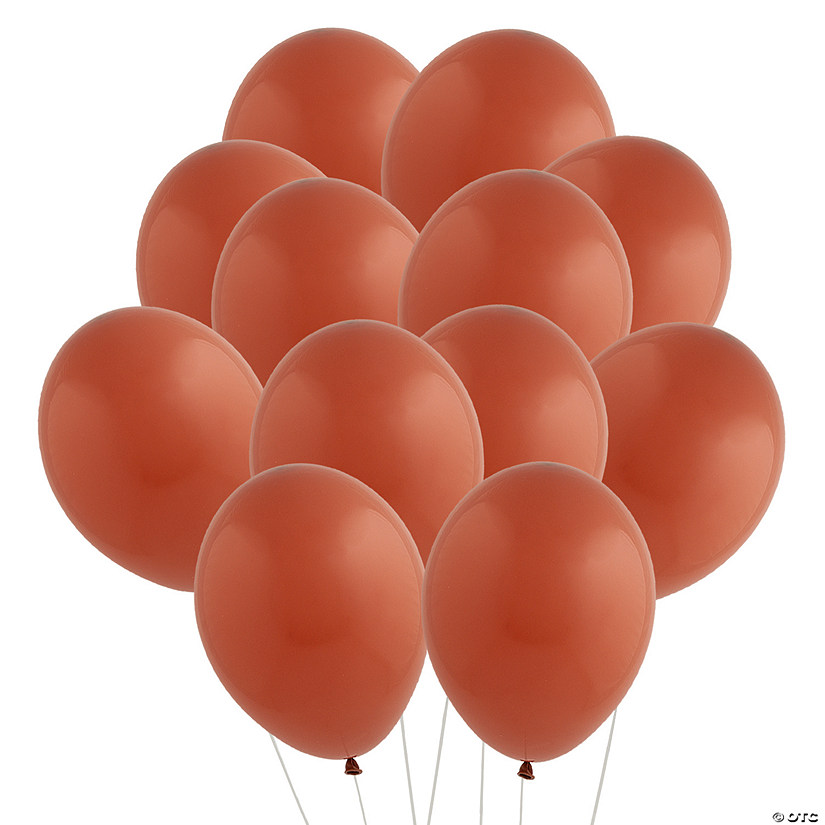 Bulk 100 Pc. Tuftex Matte Burnt Orange 11" Natural Latex Balloons Image