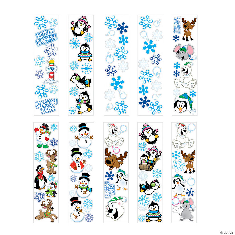 Bulk 100 Pc. Winter Sticker Sheet Assortment Image