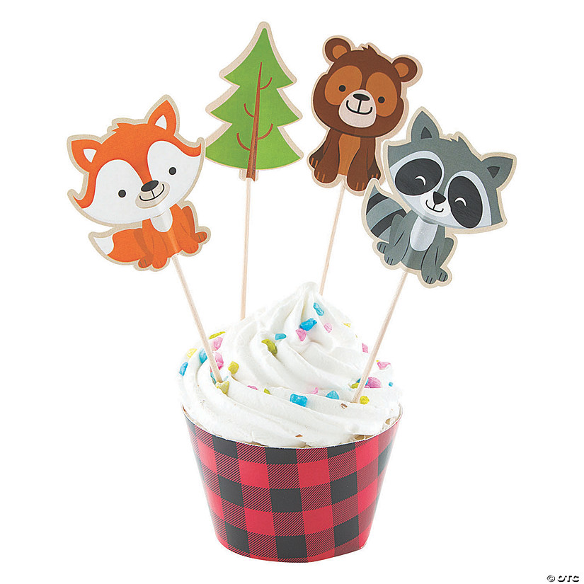 Bulk  100 Pc. Woodland Party Cupcake Wrappers & Picks Image