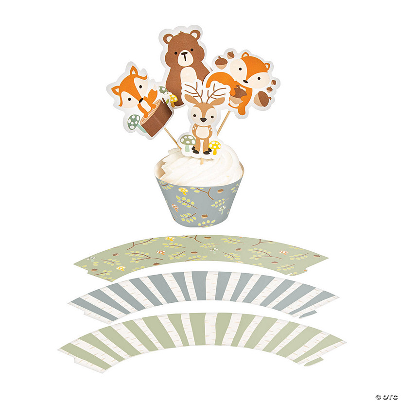 Bulk  100 Pc. Woodland Party Cupcake Wrappers with Picks Image