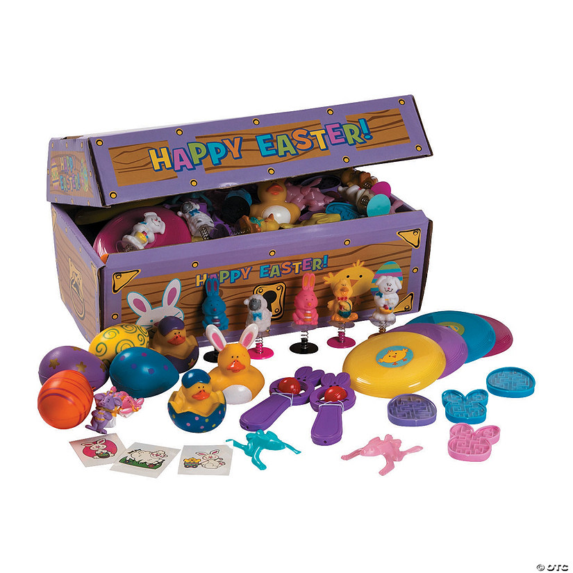 Bulk 101 Pc. Easter Treasure Chest Toy Assortment Image