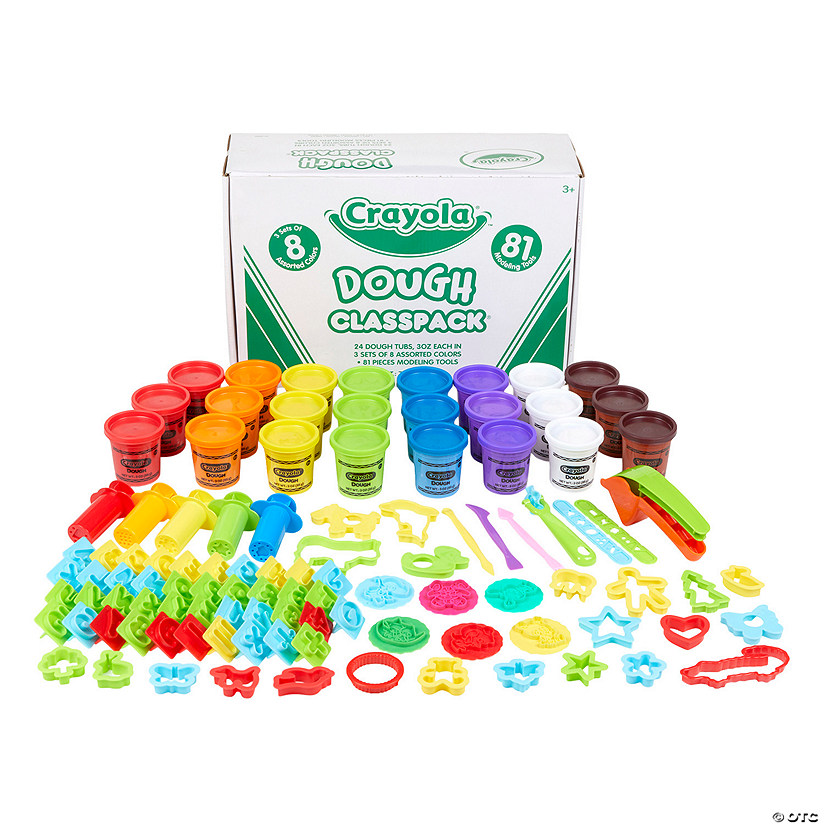 Bulk 105 Pc. Crayola<sup>&#174;</sup> Dough Tubs & Tools Classpack<sup>&#174;</sup> - 8 Colors per pack Image