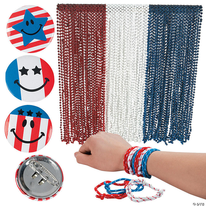 Bulk 1176 Pc. Patriotic Jewelry Parade Mix Kit Image