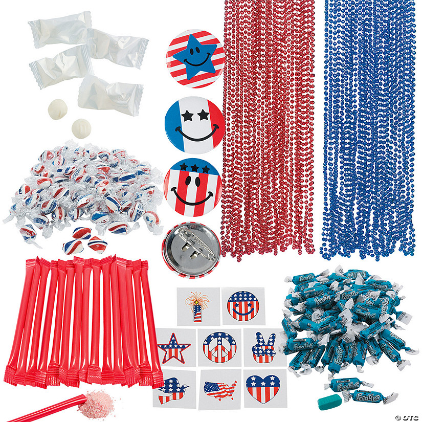 Bulk 1192 Pc. Patriotic Candy & Apparel Parade Mix Image