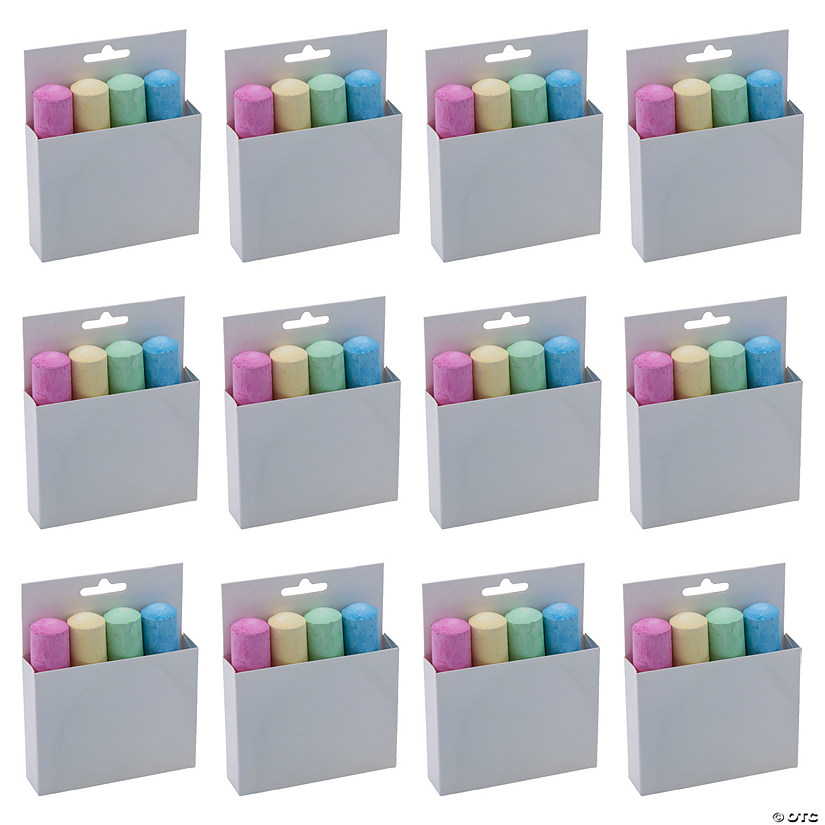 Bulk 12 Pc. 4Count Jumbo Chalk Boxes Oriental Trading