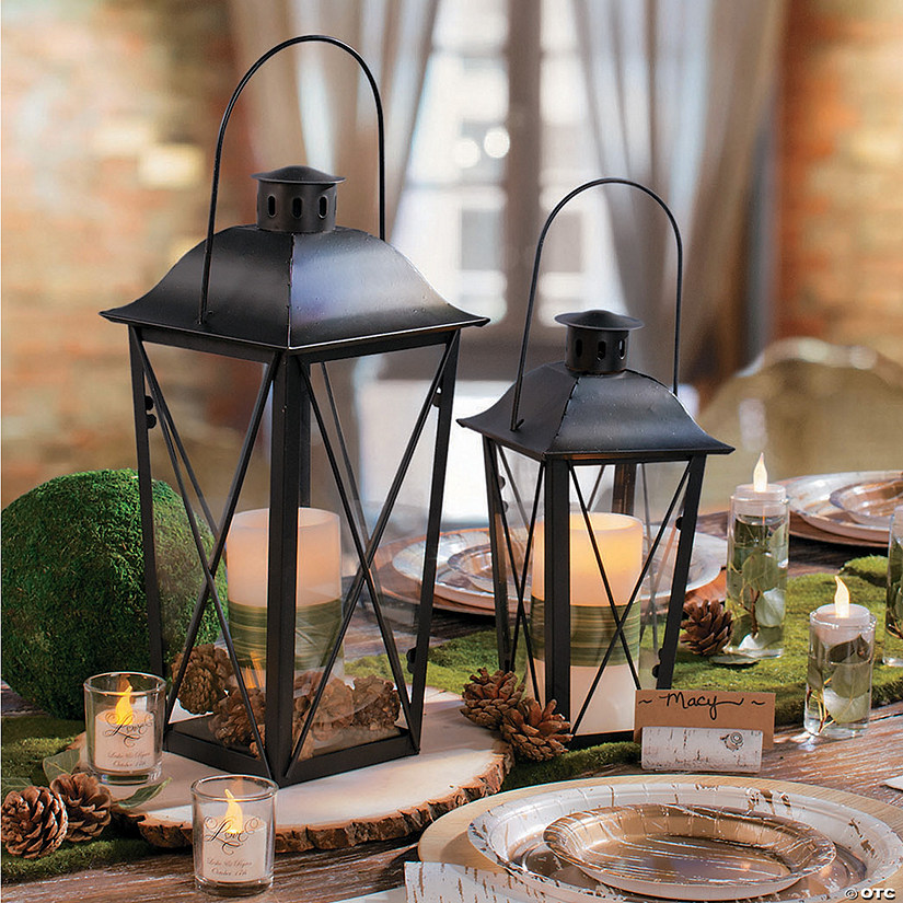 Bulk 12 Pc. Black Decorative Lanterns Image