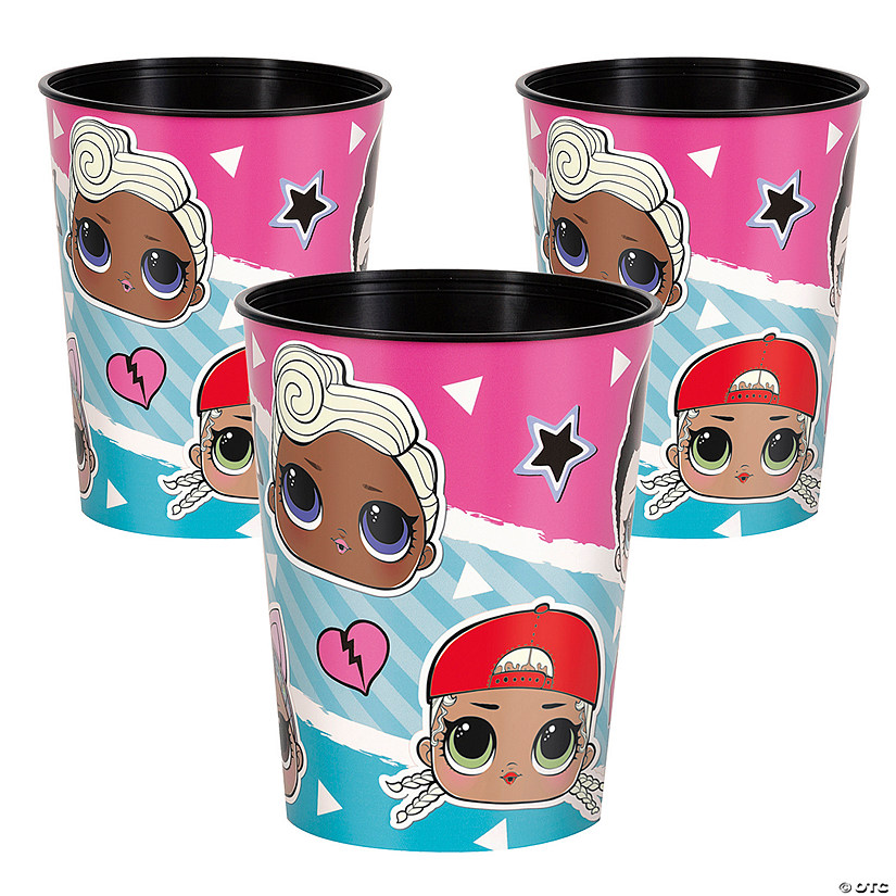 Bulk 12 Pc. L.O.L. Surprise!&#8482; M.C. Swag & Kitty Queen Reusable Plastic Cups Image