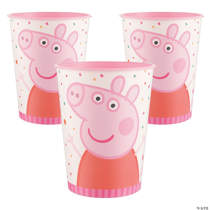 Bulk 12 Pc. Peppa Pig&#8482; Reusable Plastic Tumblers Image