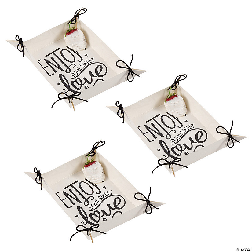 Bulk 12 Pc. Small Sweet Love Serving Trays Image