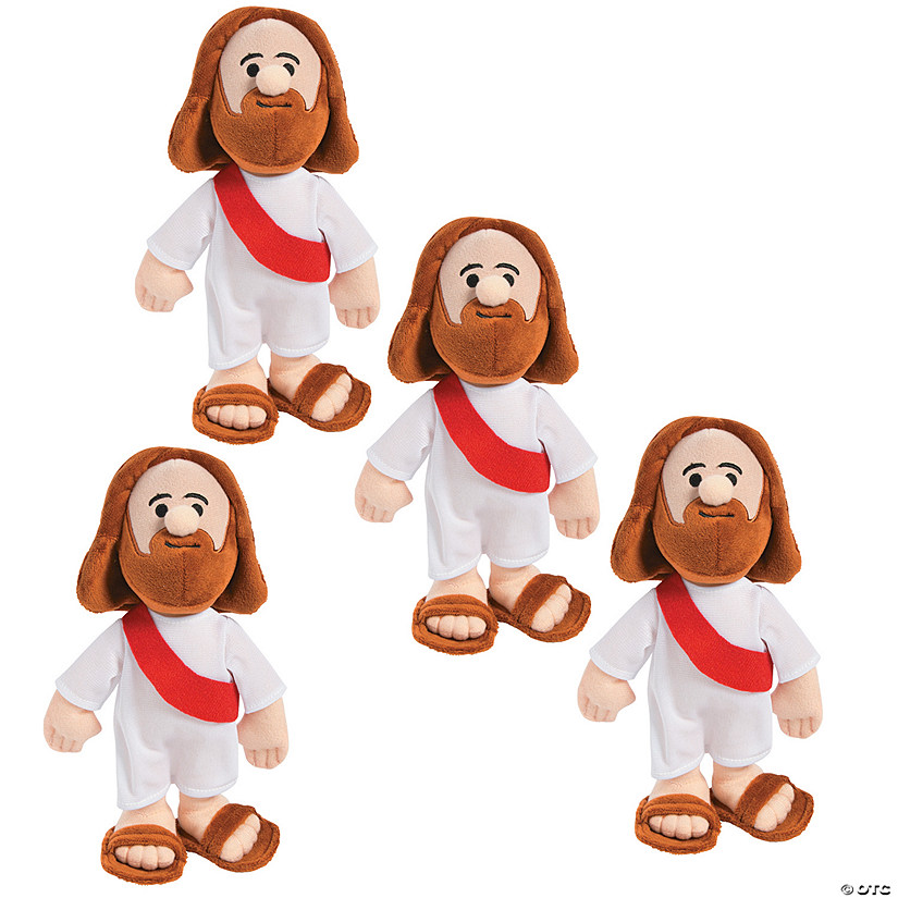 Bulk 12 Pc. Stuffed Jesus with Sash Dolls Image