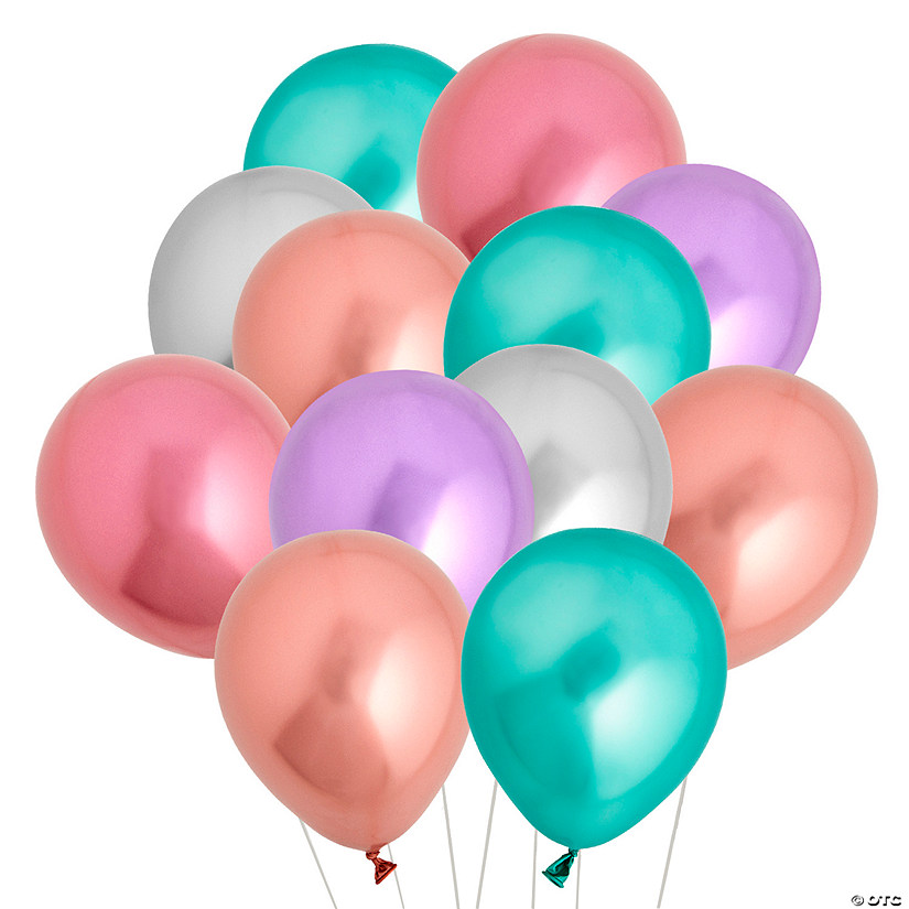 Bulk 120 Pc. 5" Chrome Latex Balloon Assortment Image