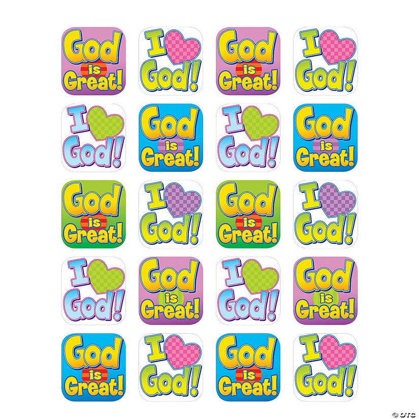 Bulk 120 Pc. God is Great Stickers Image
