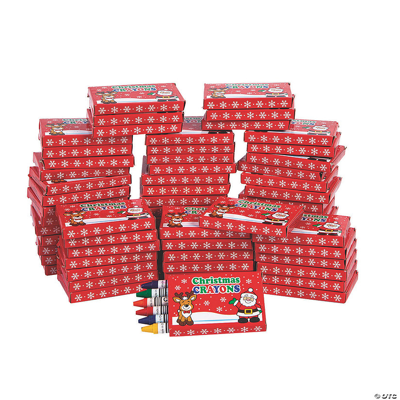 Bulk 120 Pc. Holiday Crayons - 6 Colors per box Image