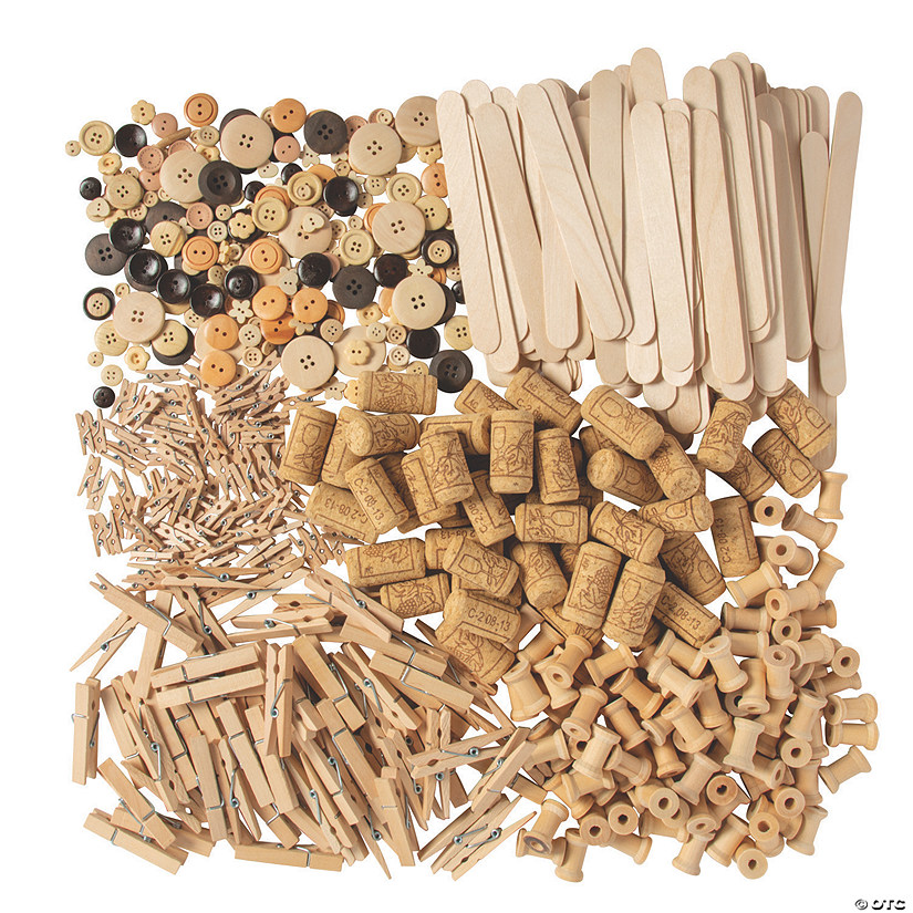 Bulk 1200 Pc. Makerspace Wood Supplies Boredom Buster Kit Image