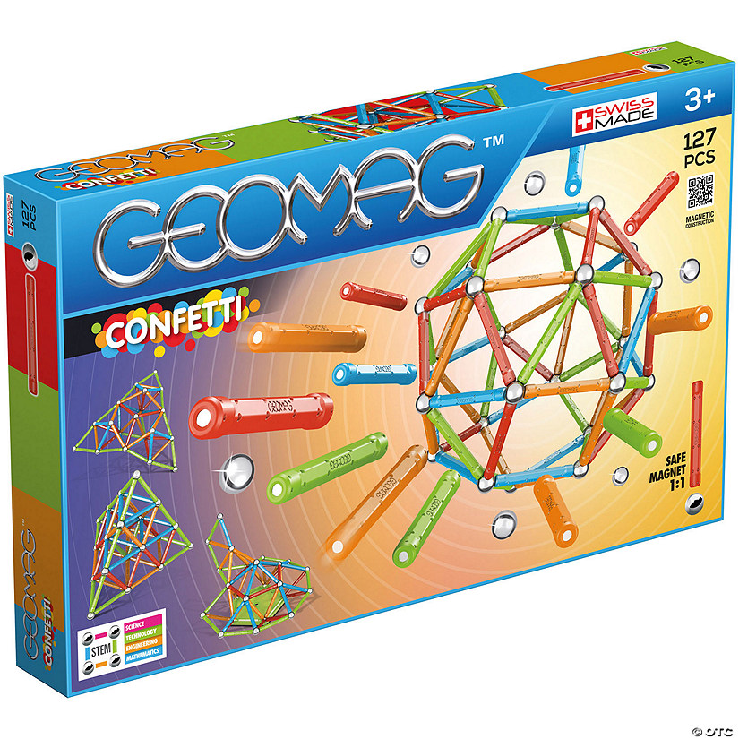 Bulk 127 Pc. Geomag  Confetti, Magnetic Rod and Ball Building Set Image