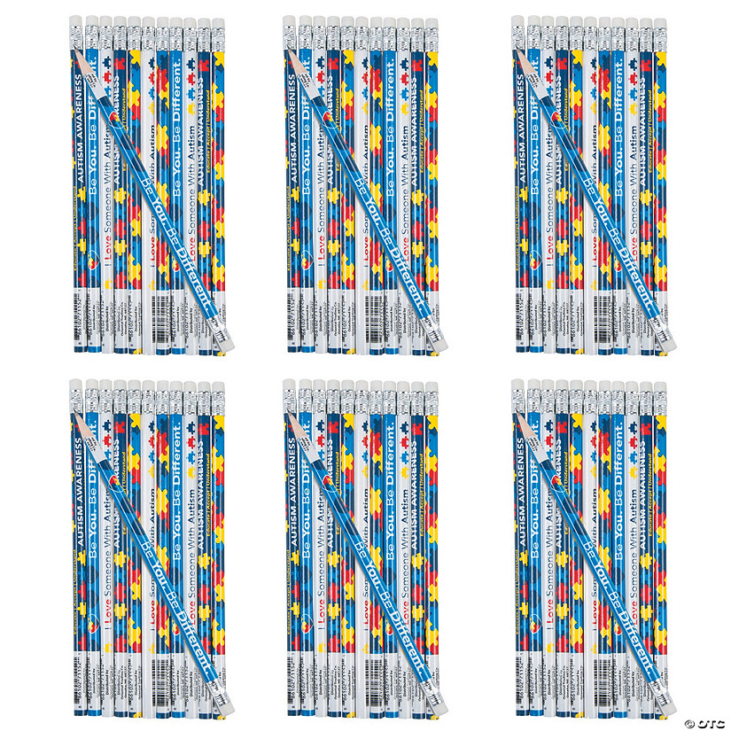 Bulk 144 Pc. Autism Awareness Pencils Image