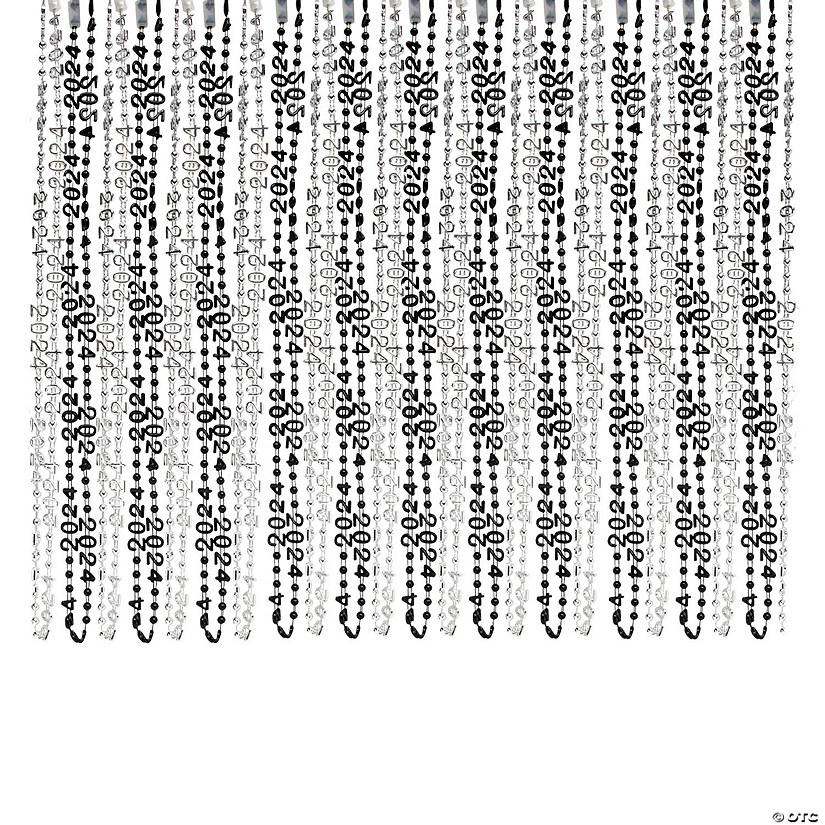 Bulk 144 Pc. Black & Silver 2024 Beaded Necklaces Image